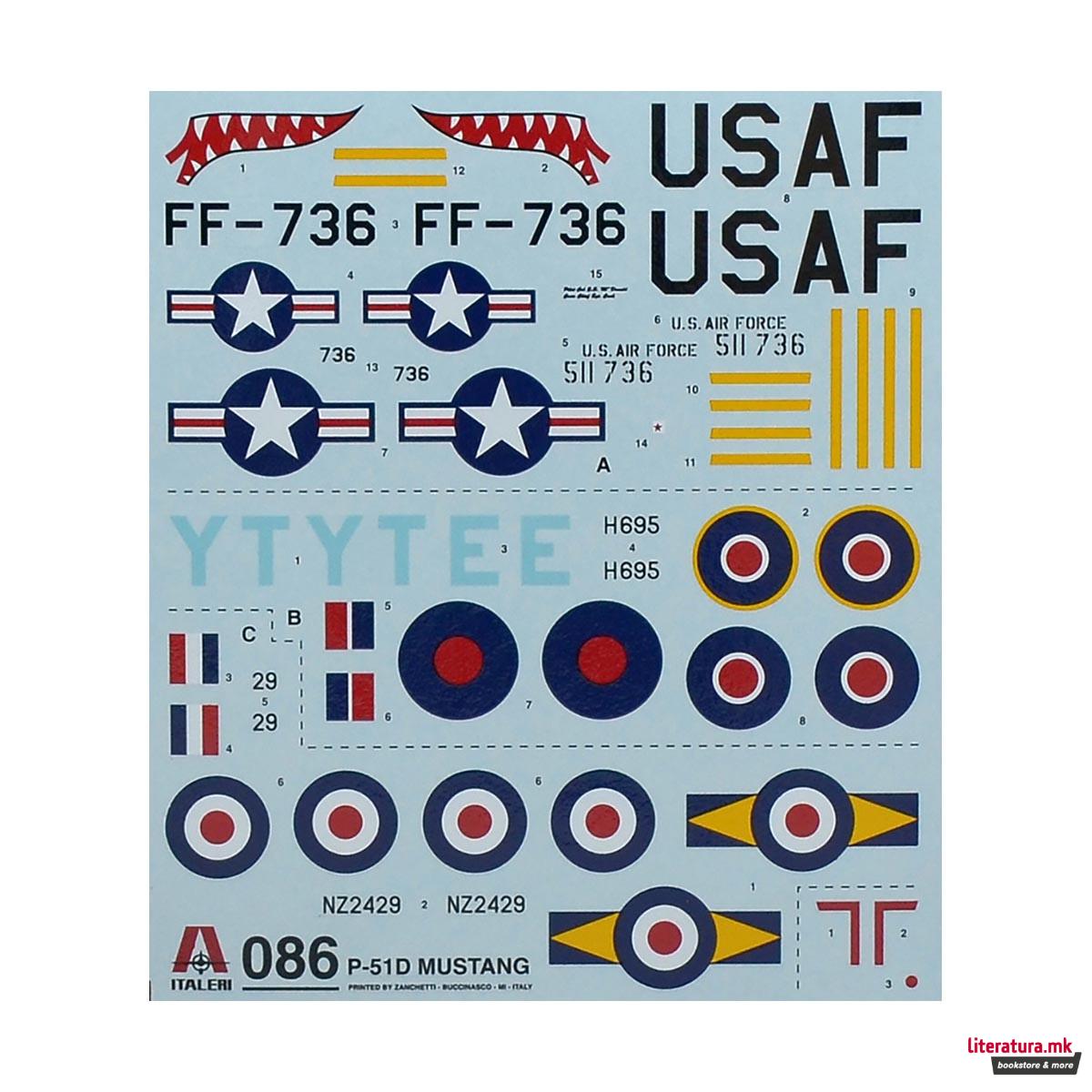 Макета, Aircraft, P-51D Mustang, 1:72 