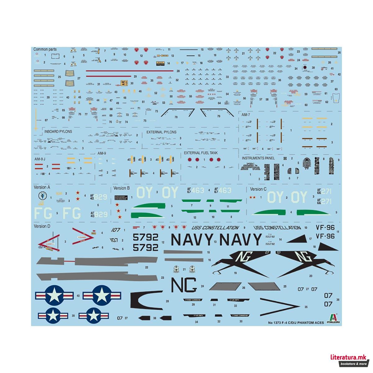 Макета, Aircraft, F-4 C/D/J PHANTOM II ACES USAF-US Navy Vietnam ACES 