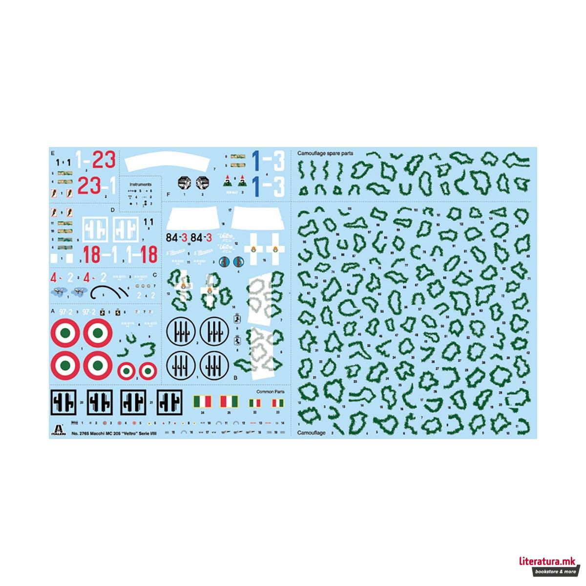 Макета, Aircraft, Macchi MC.205 Veltro - Aeronautica Militaire, 1:48 