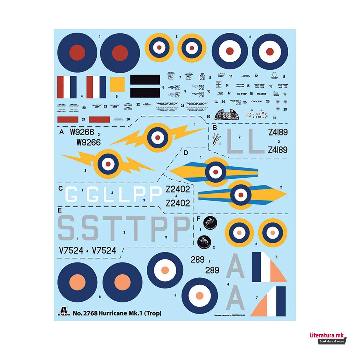 Макета, Aircraft, Hurricane Mk. I Trop, 1:48 