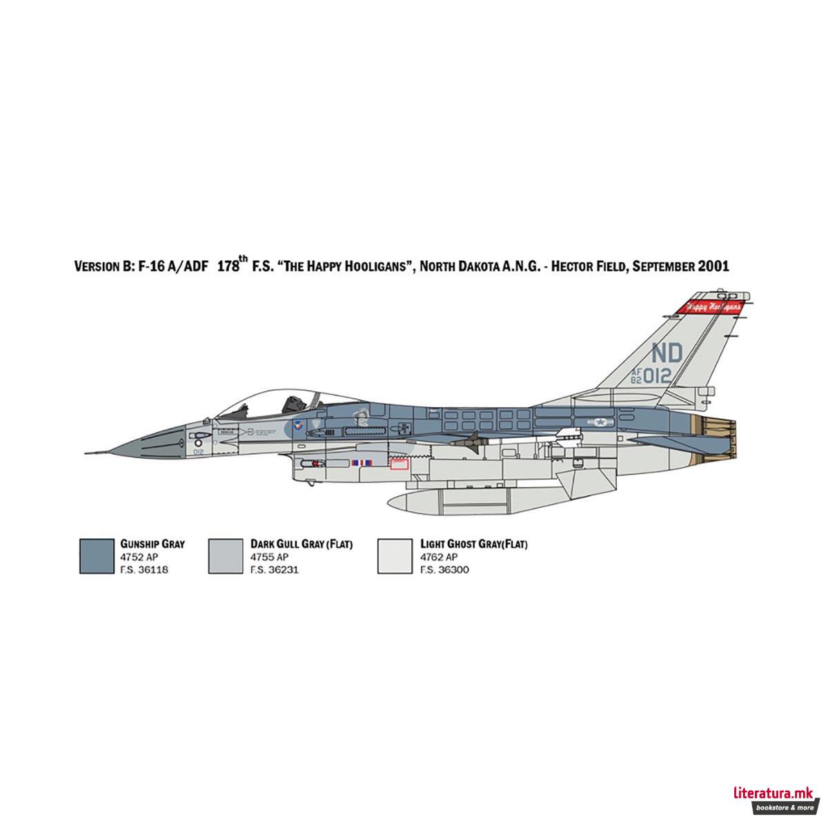 Макета, Aircraft, F-16A Fighting Falcon, 1:48 