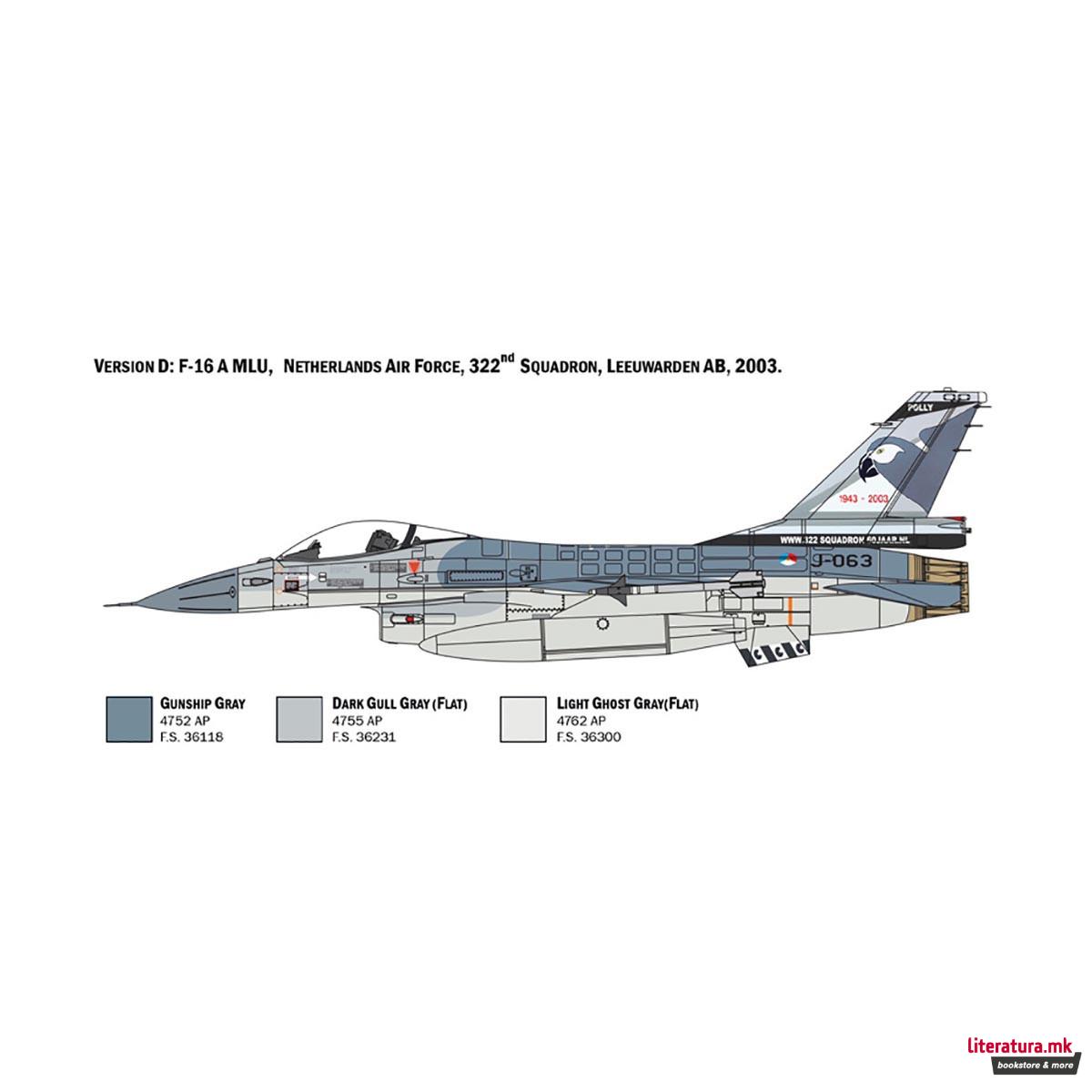 Макета, Aircraft, F-16A Fighting Falcon, 1:48 