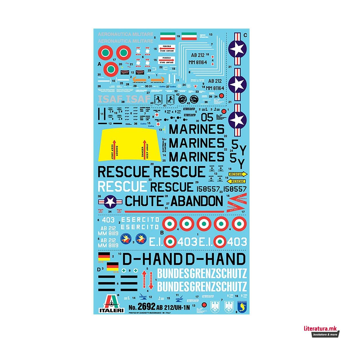 Макета, Helicopters, Bell AB 212/UH-1N, 1:48 