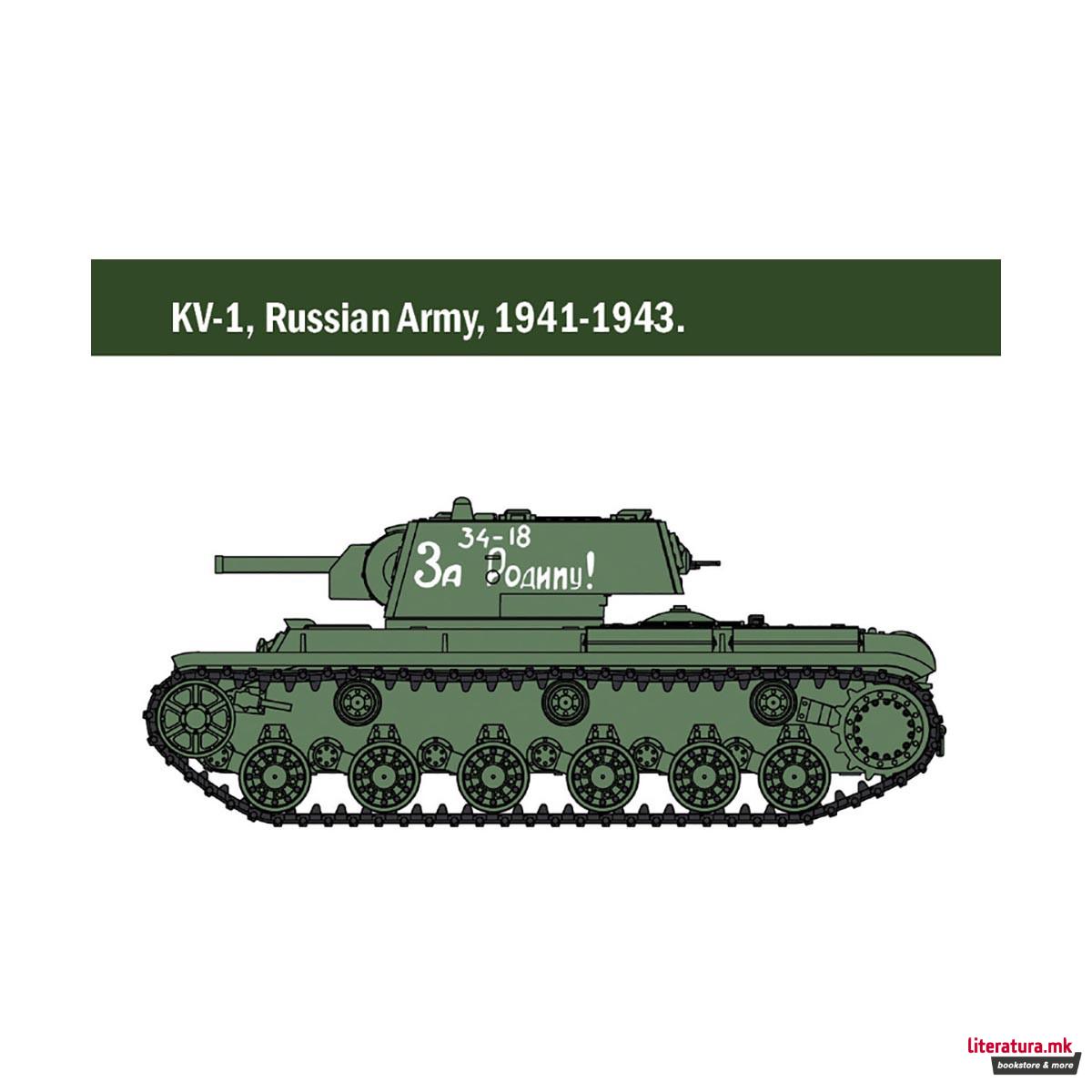 Макета, Military Vehicles, KV-1/KV-2 - Warlord, 1:56 