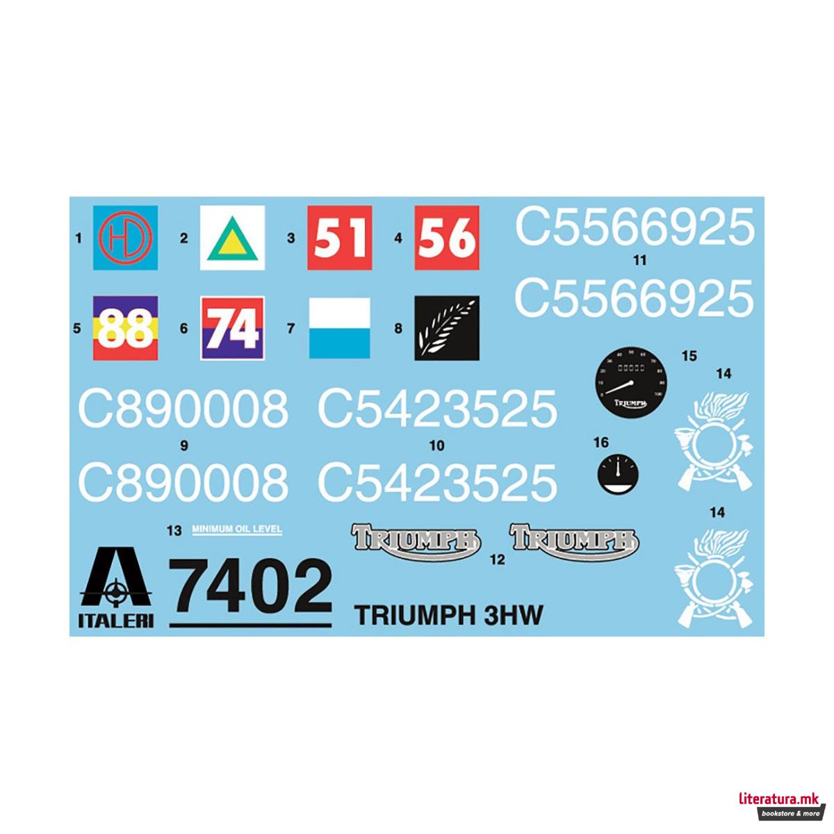 Макета, Cars and Bikes, Triumph 3WH, 1:9 