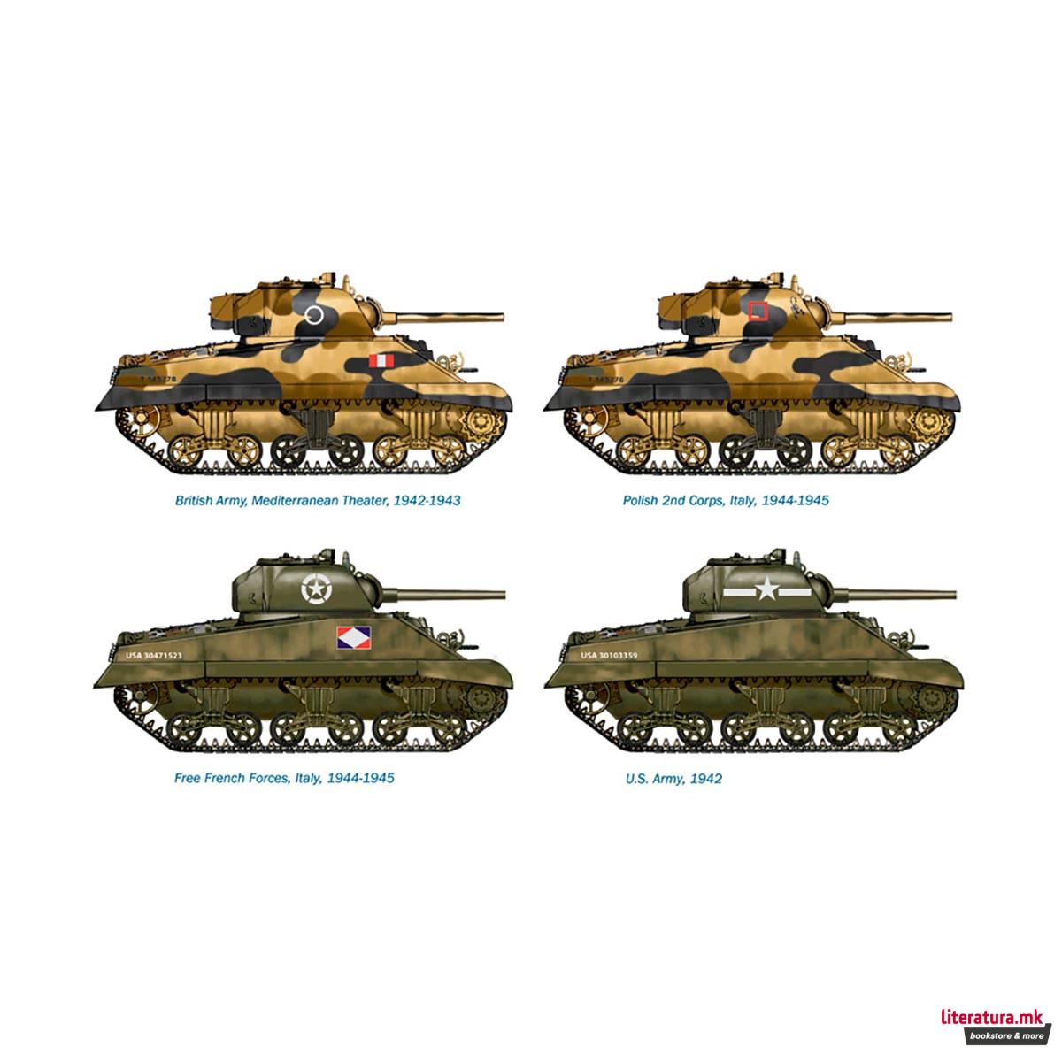 Макета, Military Vehicles - Fast Assembly, M4A2 Sherman III, 1:72 