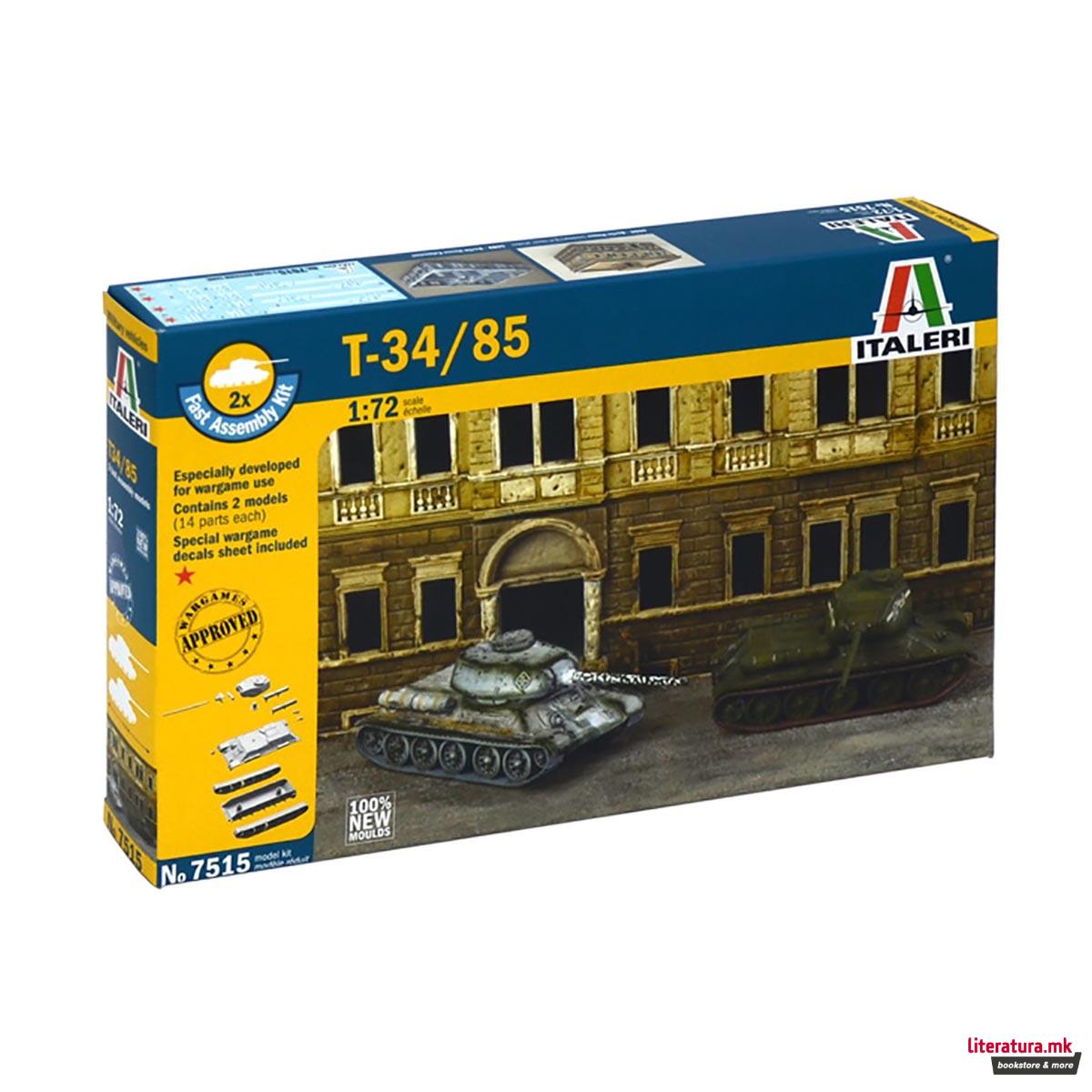 Макета, Military Vehicles - Fast Assembly, T-34/85, 1:72 