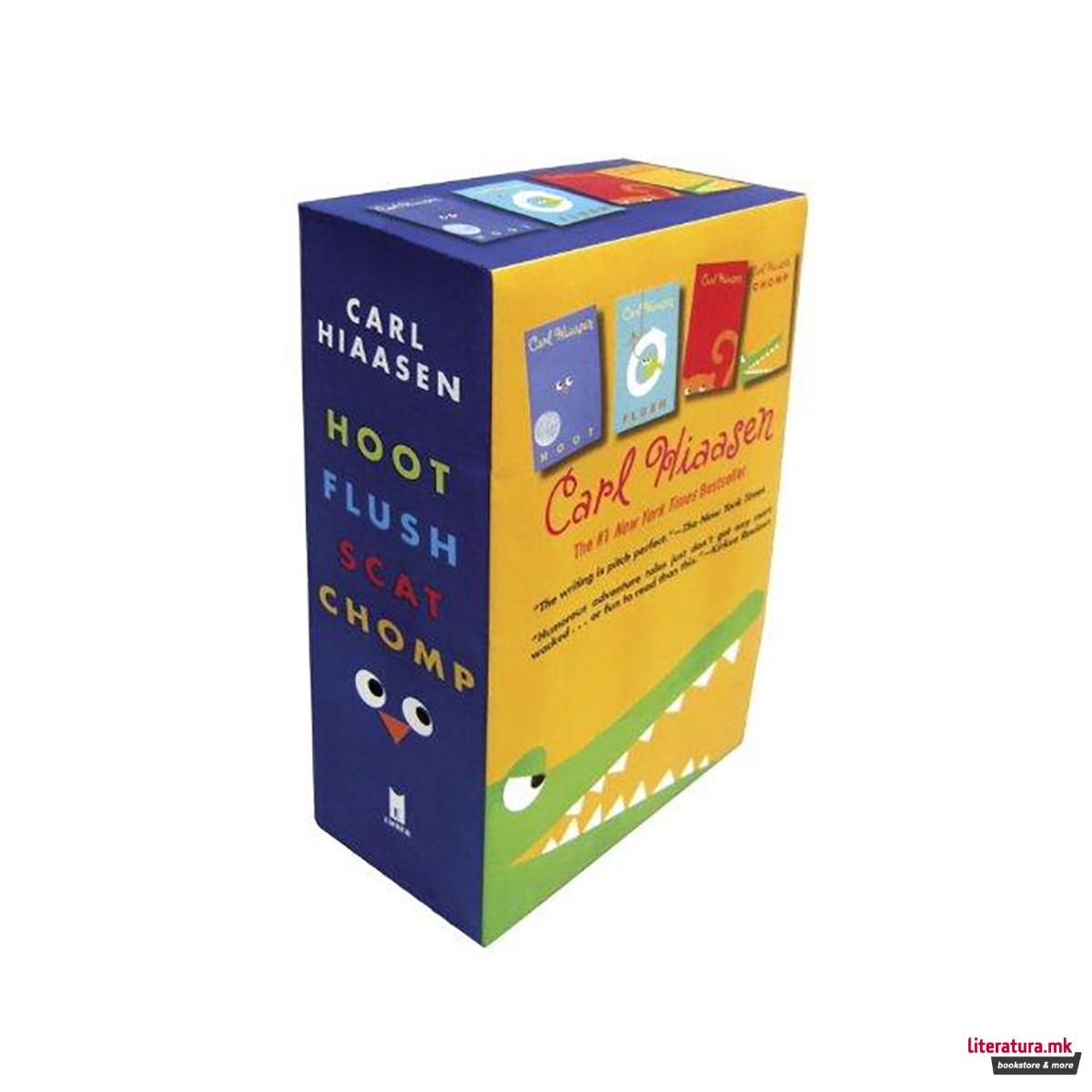 Hiaasen 4-Book Trade Paperback Box Set : Chomp; Flush; Hoot; Scat 