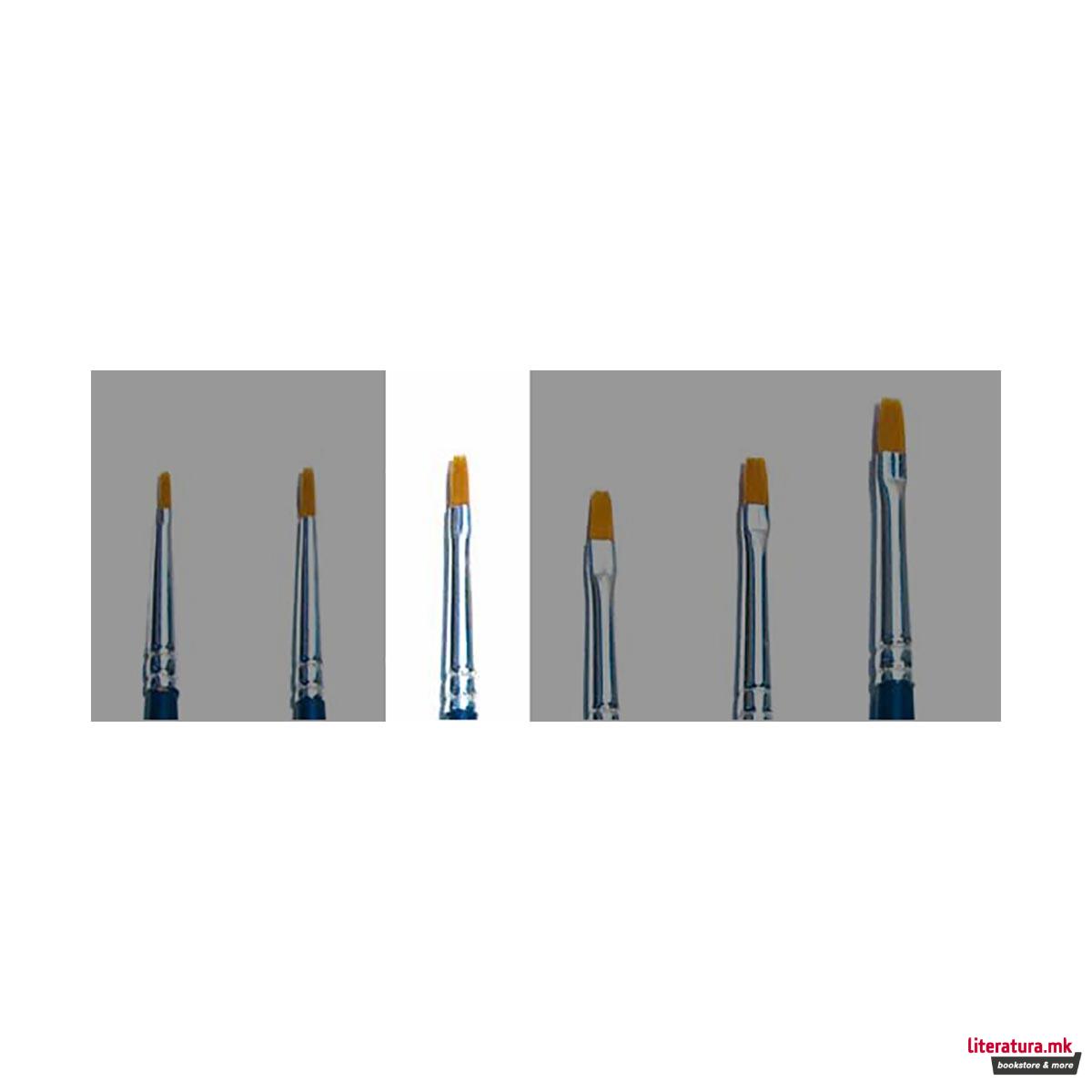 Четка за макета - рамна, бр.0, синтетички влакна 