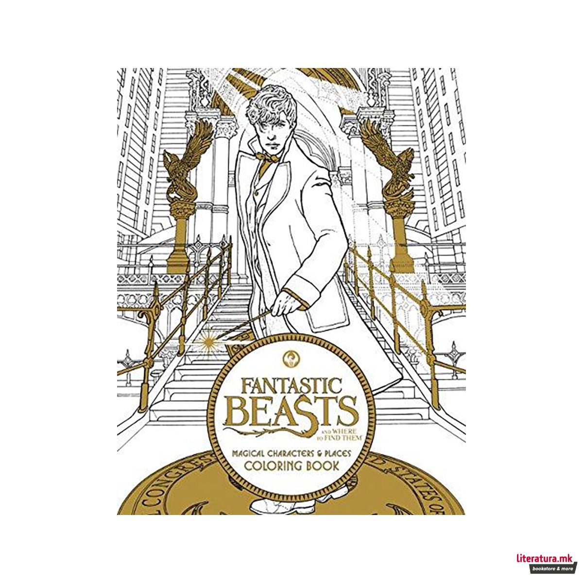 Fantastic Beasts and Where to Find Them : Magical Characters and Places Coloring 
