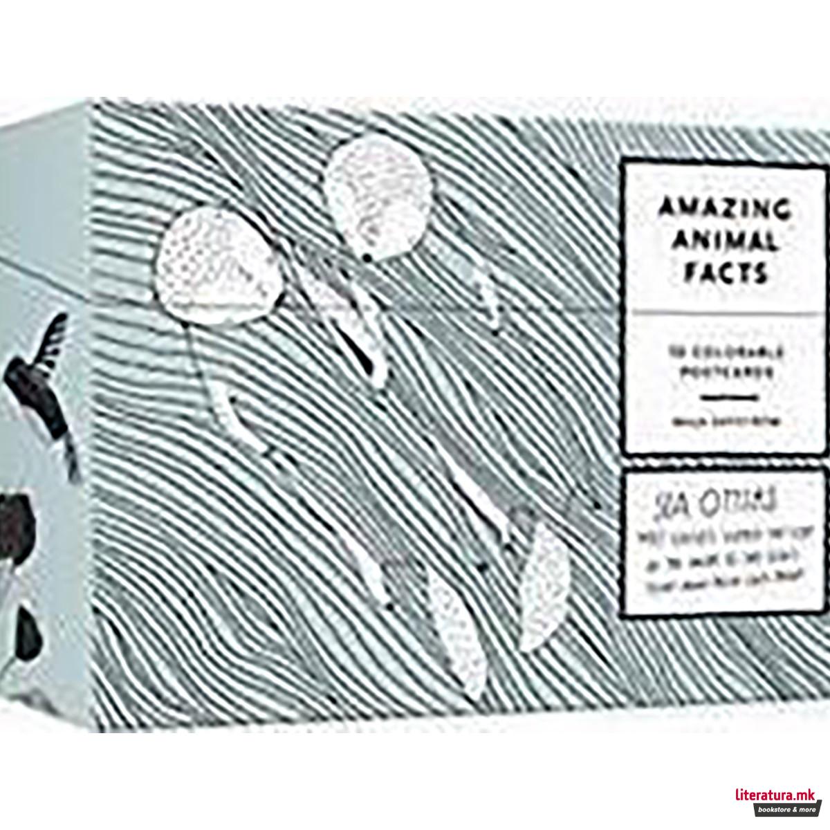 Amazing Animal Facts Postcards : 50 Colorable Postcards 