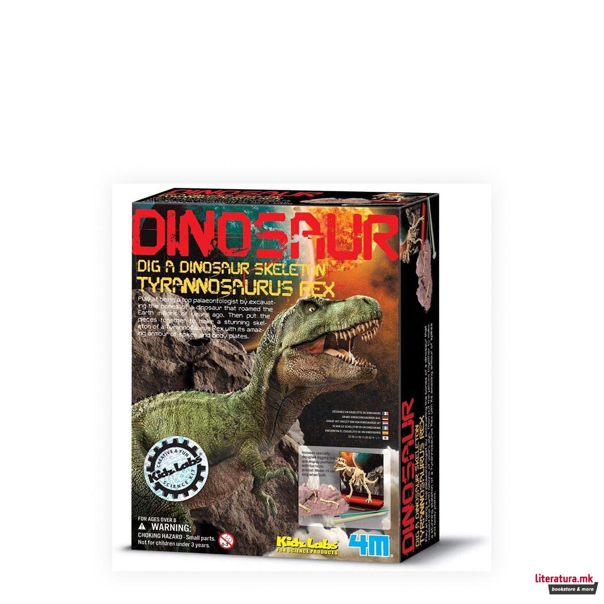 Сет за ископување, Kidz Labs, Dig a Dinosaur Skeleton - T-Rex 