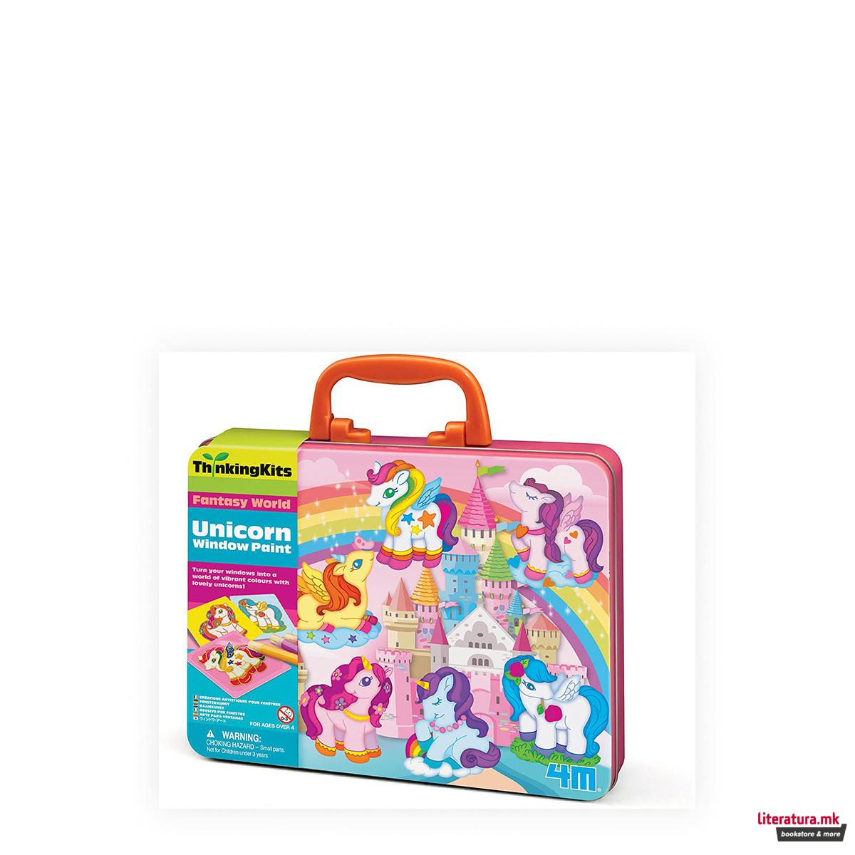 Сет бои за стакло, Thinking Kits, Unicorn Window Paint 