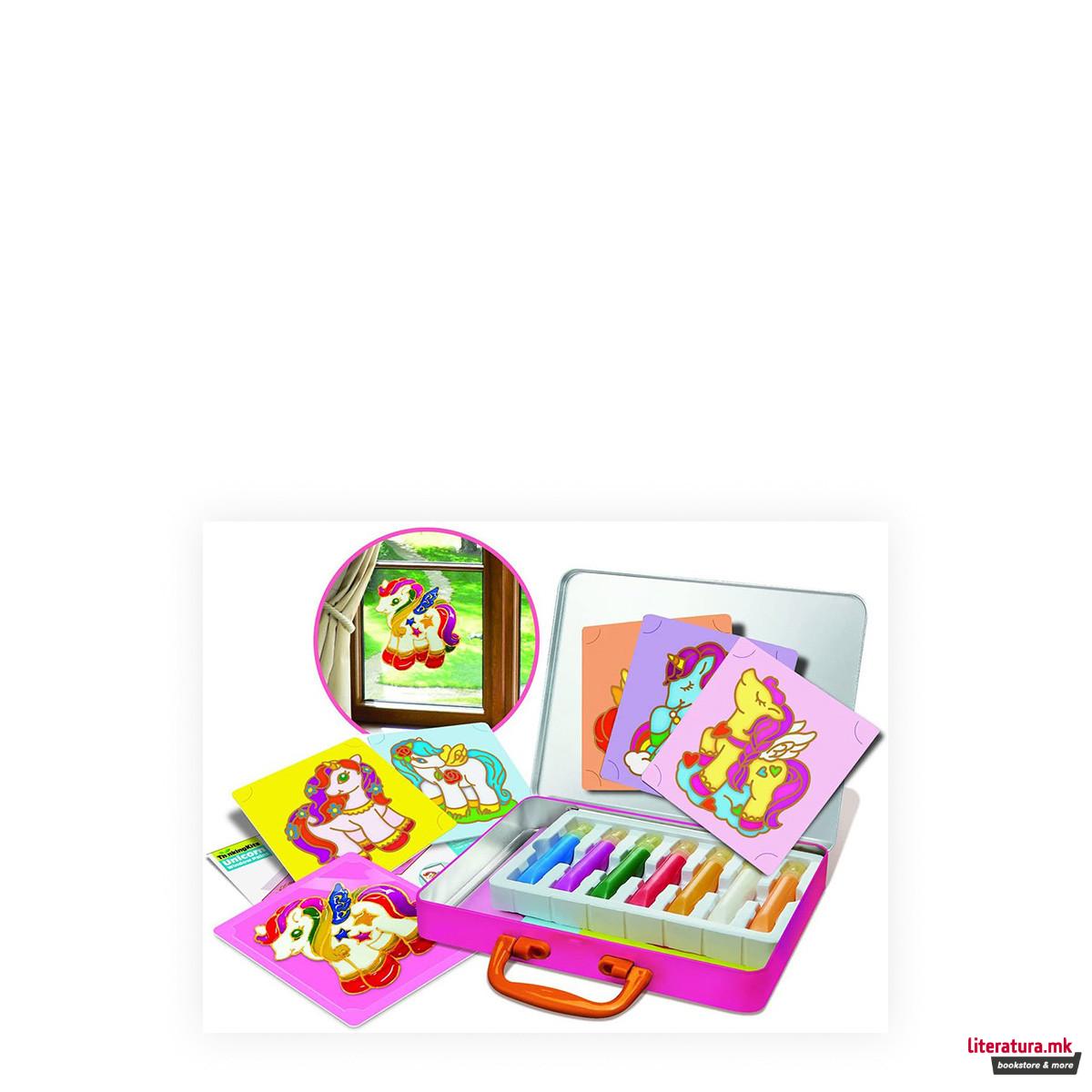 Сет бои за стакло, Thinking Kits, Unicorn Window Paint 