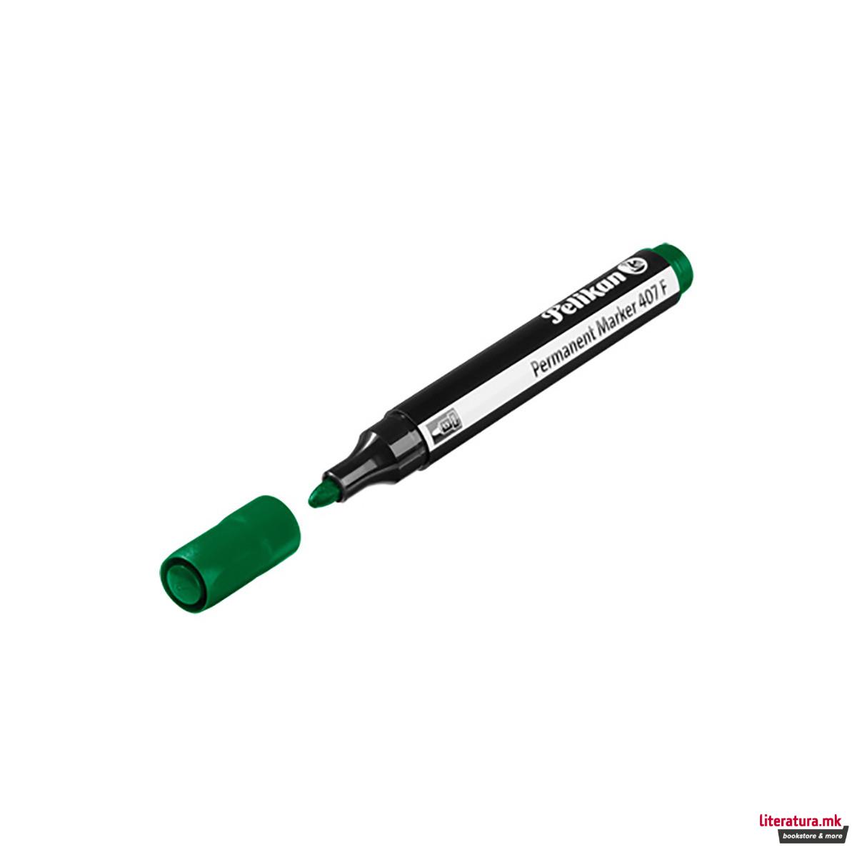 Перманентен маркер, Pelikan, 407F, зелен 