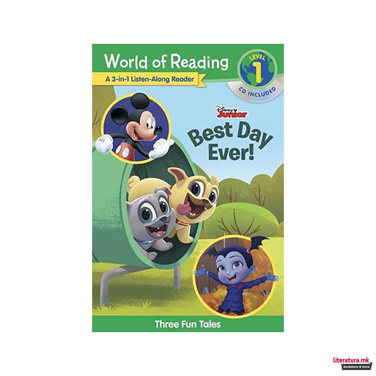 Disney Jr.'s Best Day Ever! : 3-In-1 Listen-Along Reader 