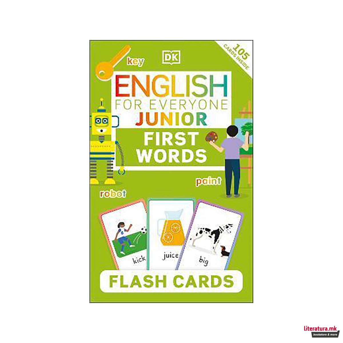 English for Everyone Junior First Words Flash Cards 