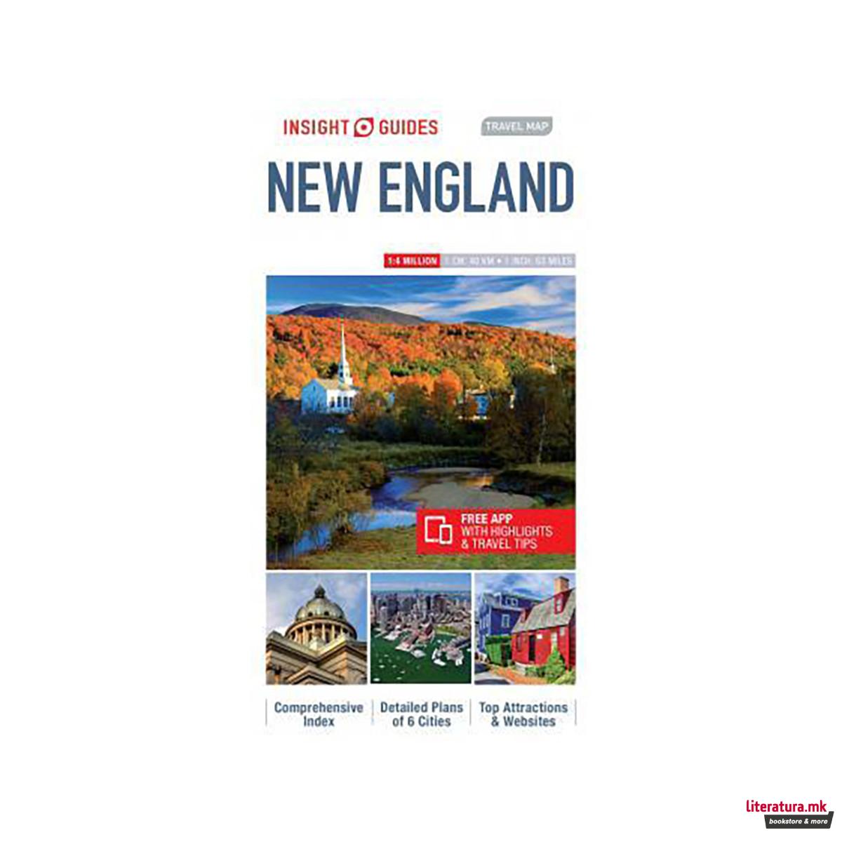 Insight Guides Travel Map New England 