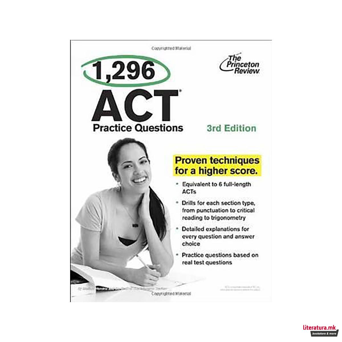 1,296 ACT Practice Questions, 3rd Edition 