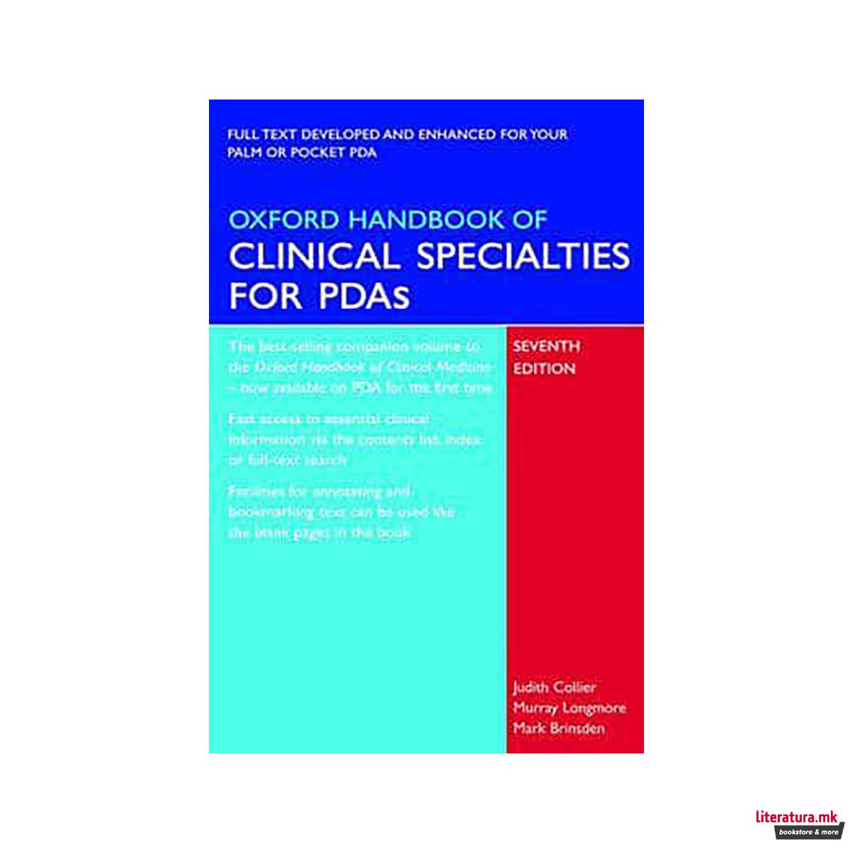 Oxford Handbook of Clinical Specialties for PDAs 