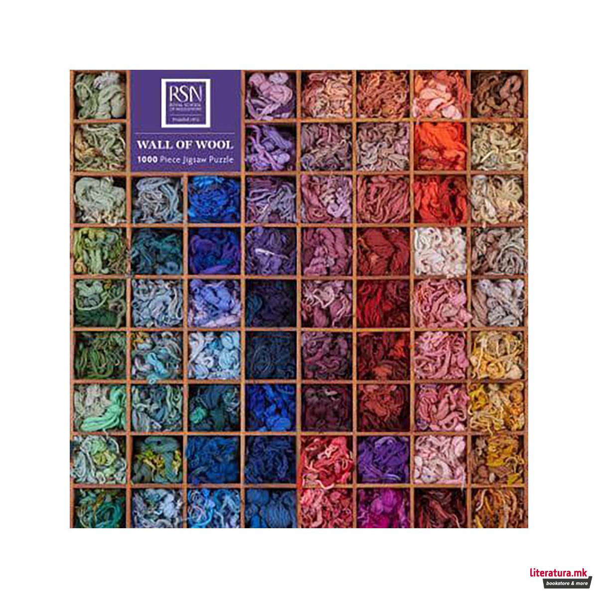 Adult Sustainable Jigsaw Puzzle: Royal School of Needlework: Wall of Wool 