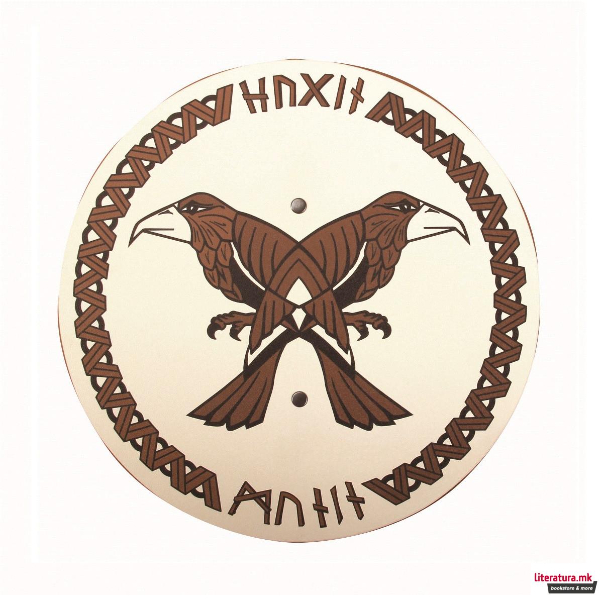 Викиншки штит, Hugin & Munin, Ø34cm 