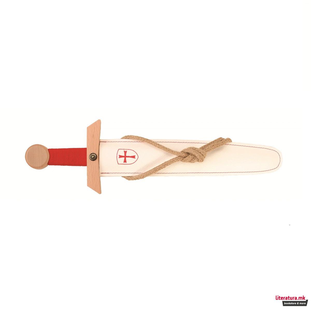 Сет темпларски меч со обмотана рачка и футрола, мал, 50cm 