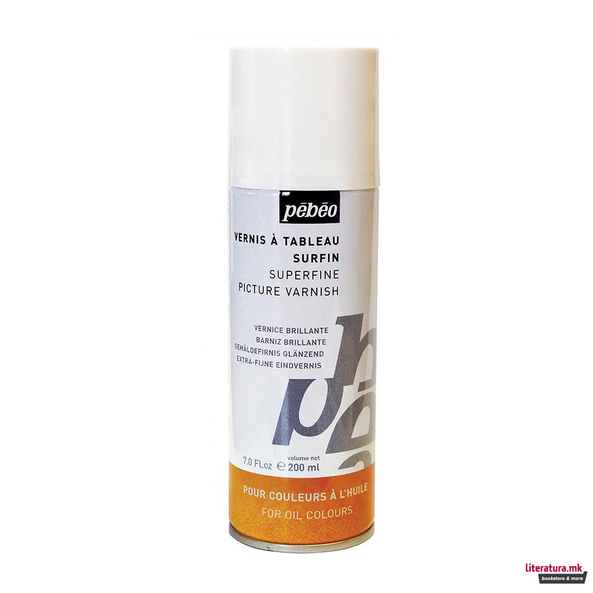 Спреј-премаз за маслени бои - тенок, Pebeo, Oil Auxiliaries, Superfine Picture Varnish, 200мл