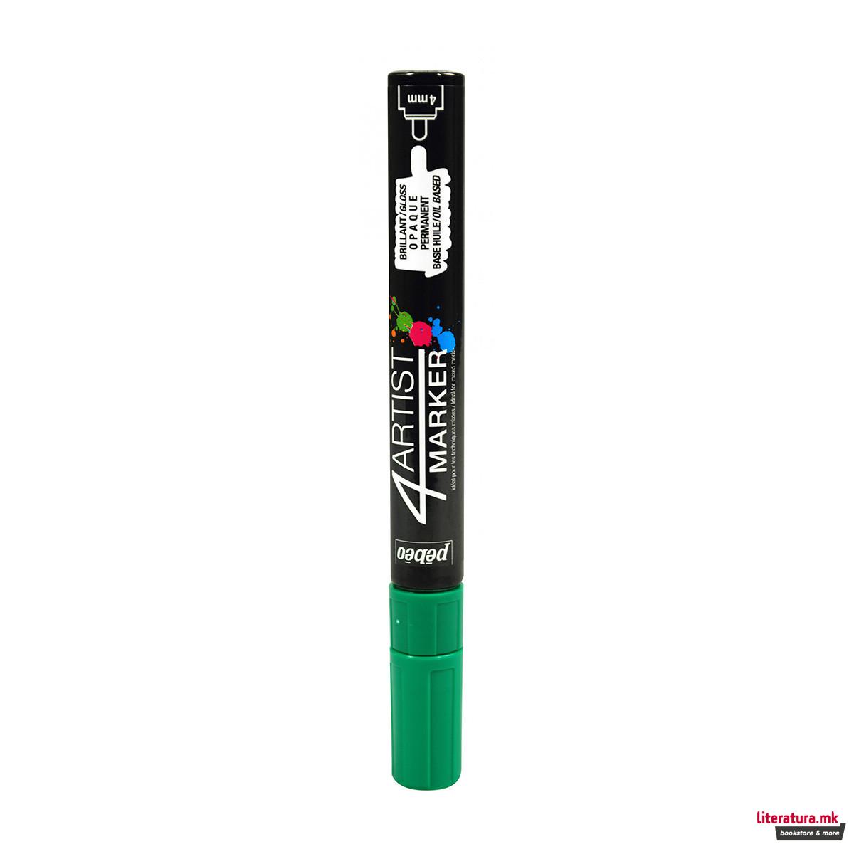 Маркер на маслена база, Pebeo, 4ARTIST Маркер, 4мм, dark green 