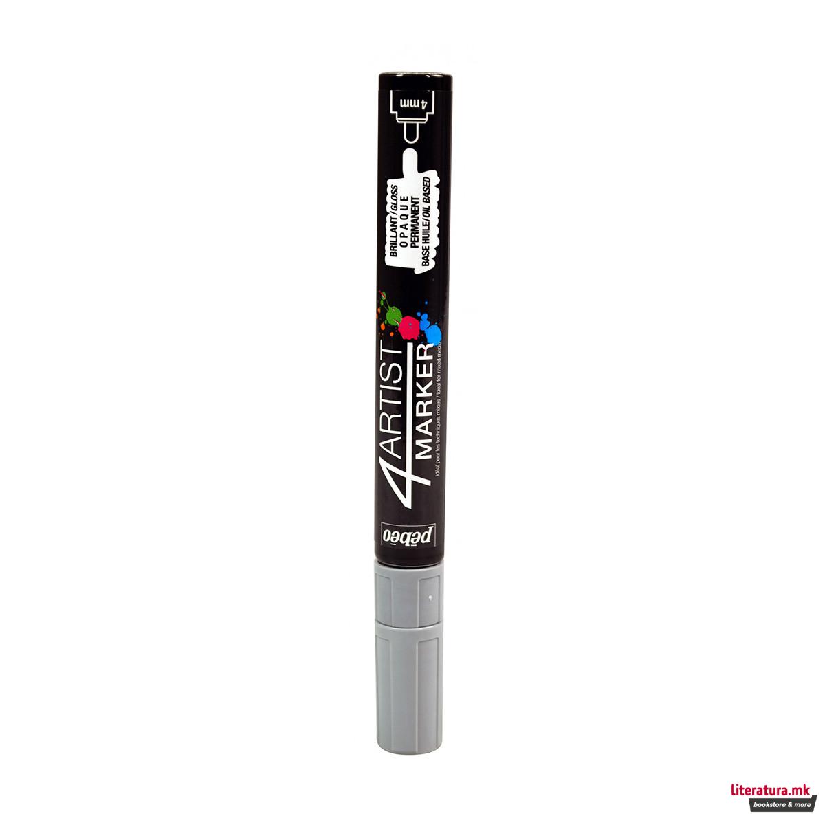 Маркер на маслена база, Pebeo, 4ARTIST Маркер, 4мм, grey 