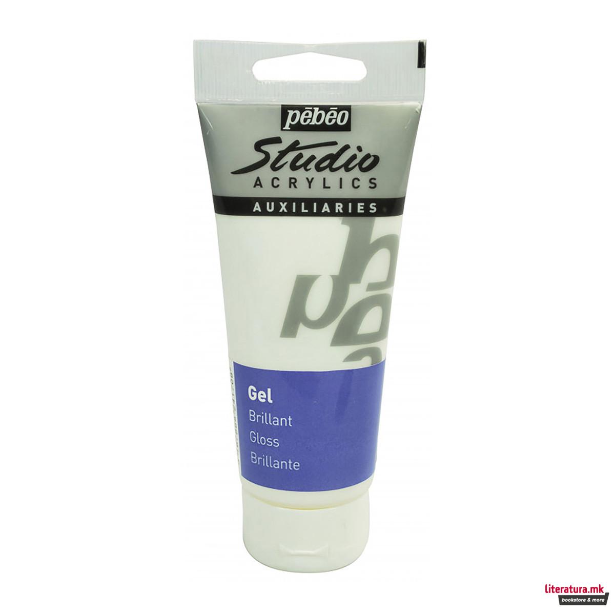 Гел за акрилни бои - сјаен, Pebeo, Studio Acrylics Auxiliaries, Gloss Gel, 100 мл 