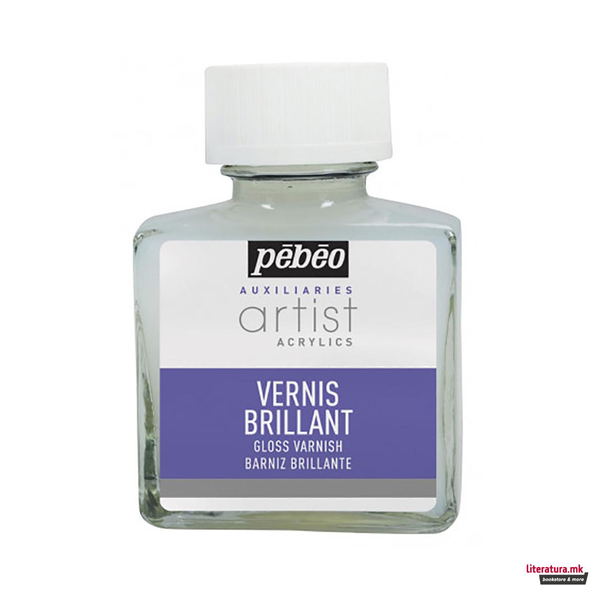 Премаз за акрилни бои - сјаен, Pebeo, Artist Acrylics Auxiliaries Gloss Farnish, 75m 