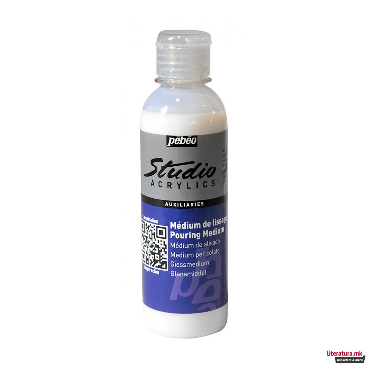 Пуринг медиум за акрилни бои, Pebeo, Studio Acrylics Auxiliaries, Pouring meduim, 250 мл. 