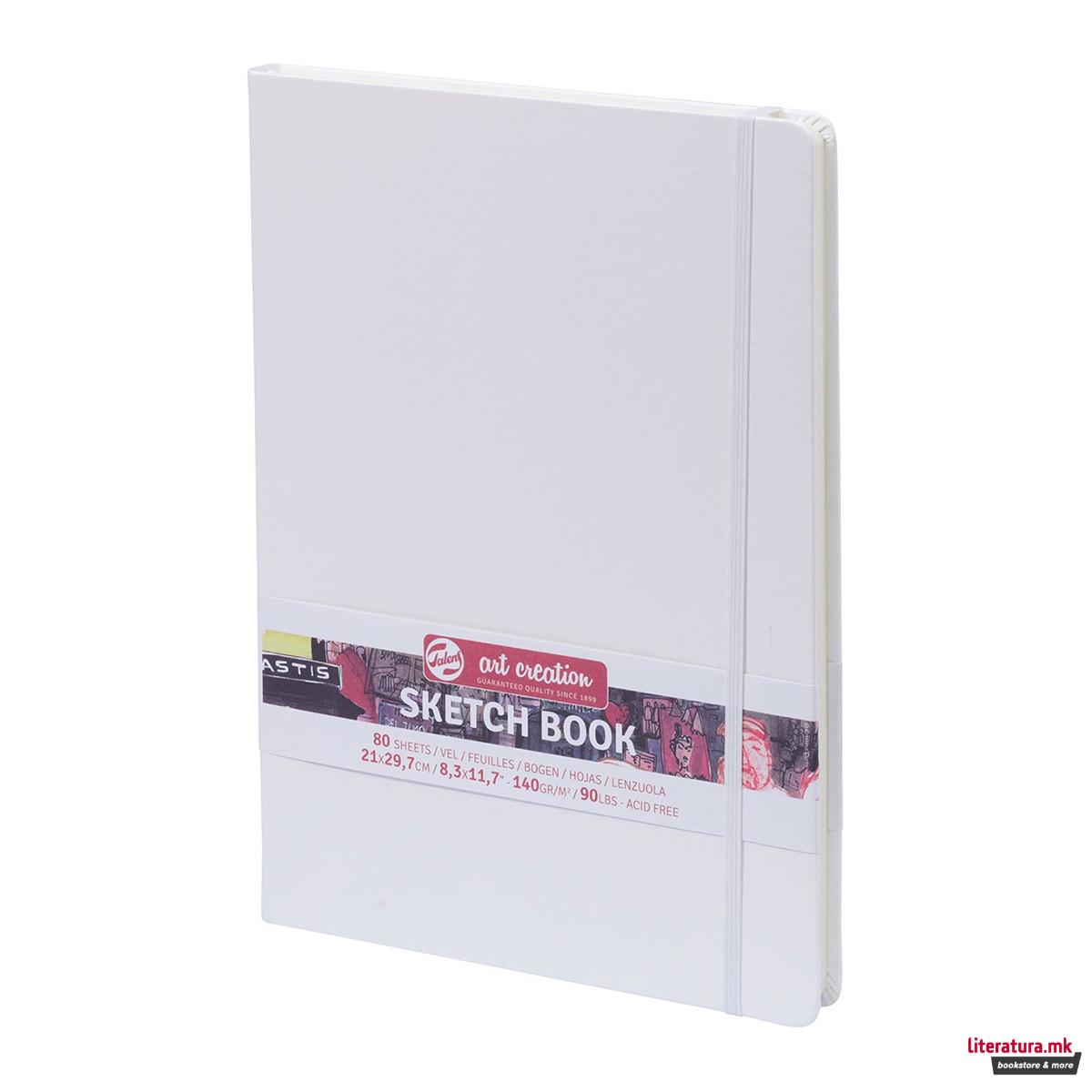 Скицник, Talens Art Creation, 21 x 29.7 цм, 140 g, bel 