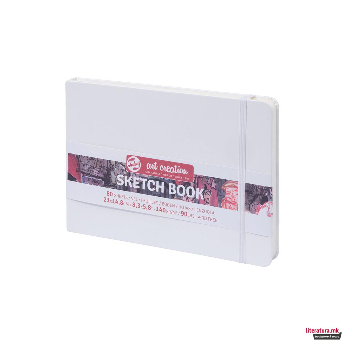 Скицник, Talens Art Creation, 21 x 14.8 цм, 140 g, bel 