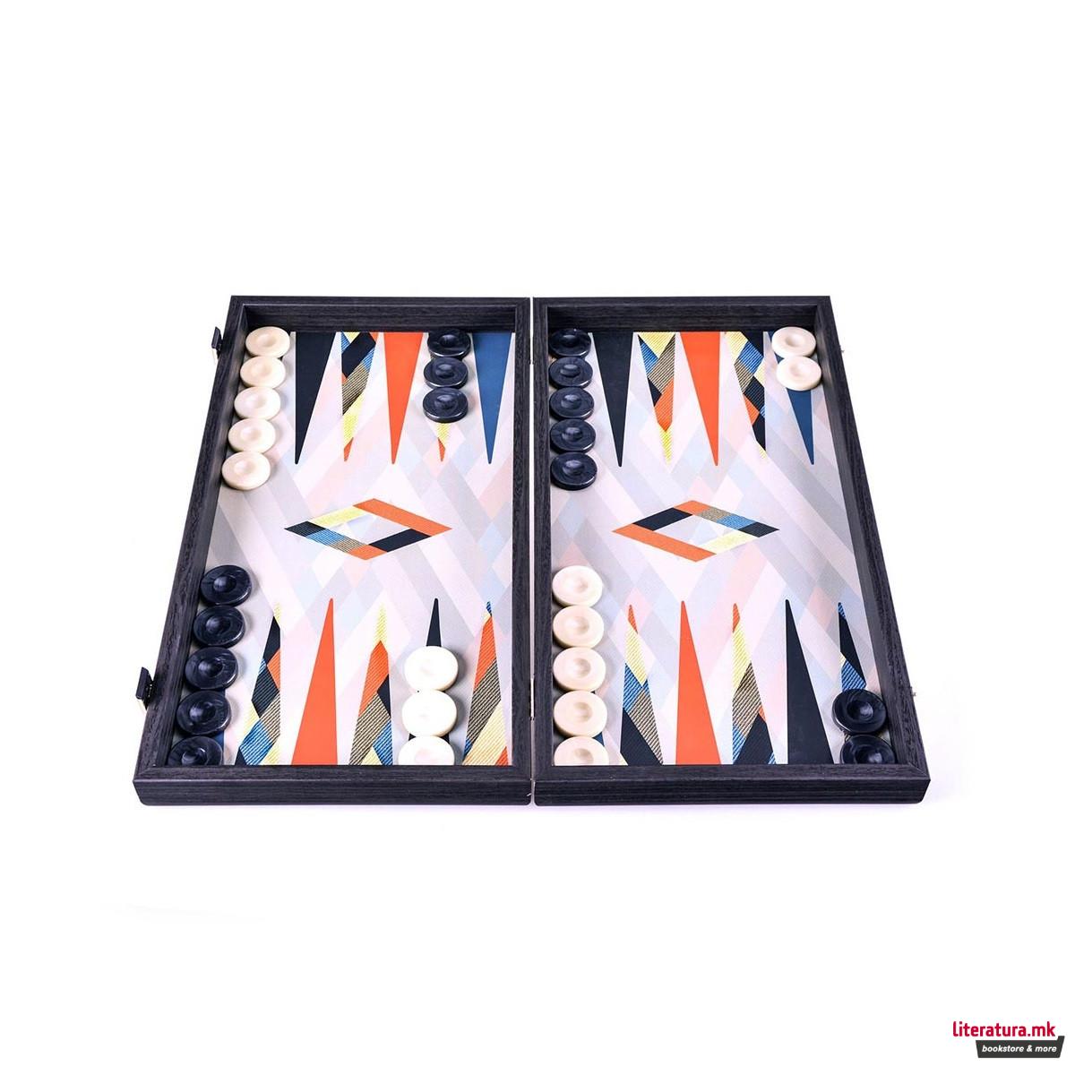 Сет за табла, Handcrafted Abstract Multicolor, голем 