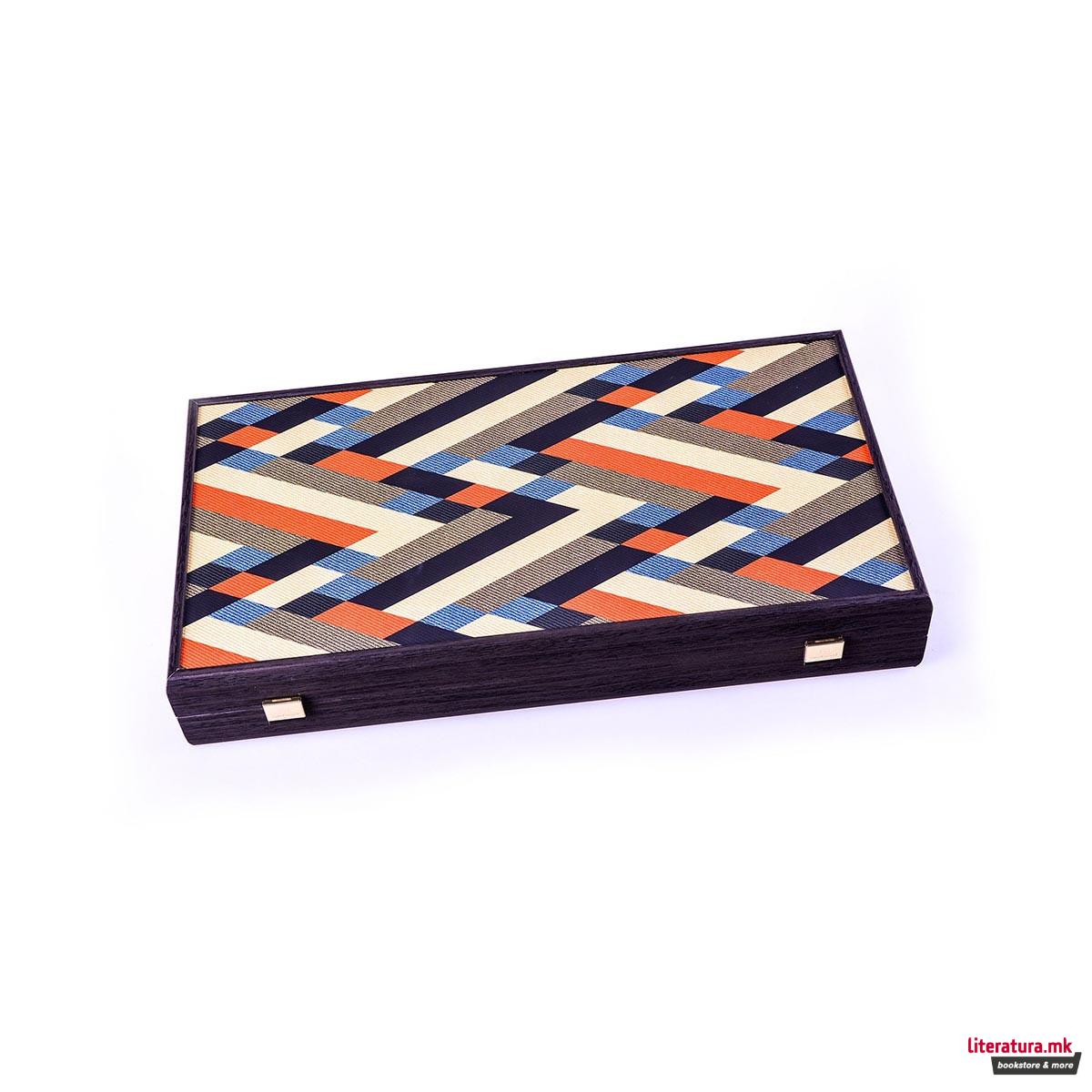 Сет за табла, Handcrafted Abstract Multicolor, голем 