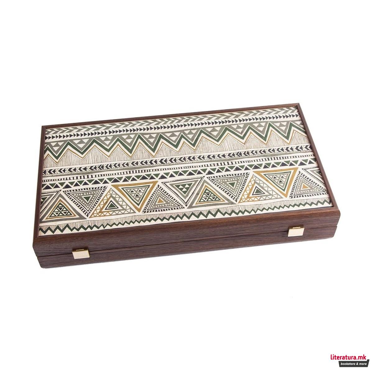 Сет за табла, Handcrafted Greek Folk Art, голем 