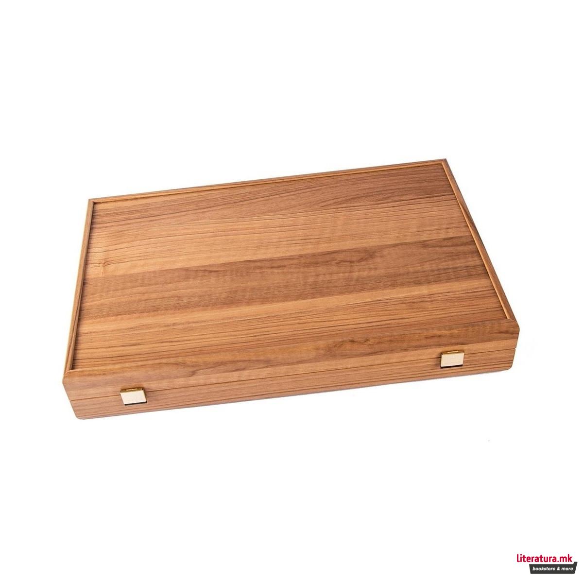 Сет за табла, Premium Leatherette Champagne Beige