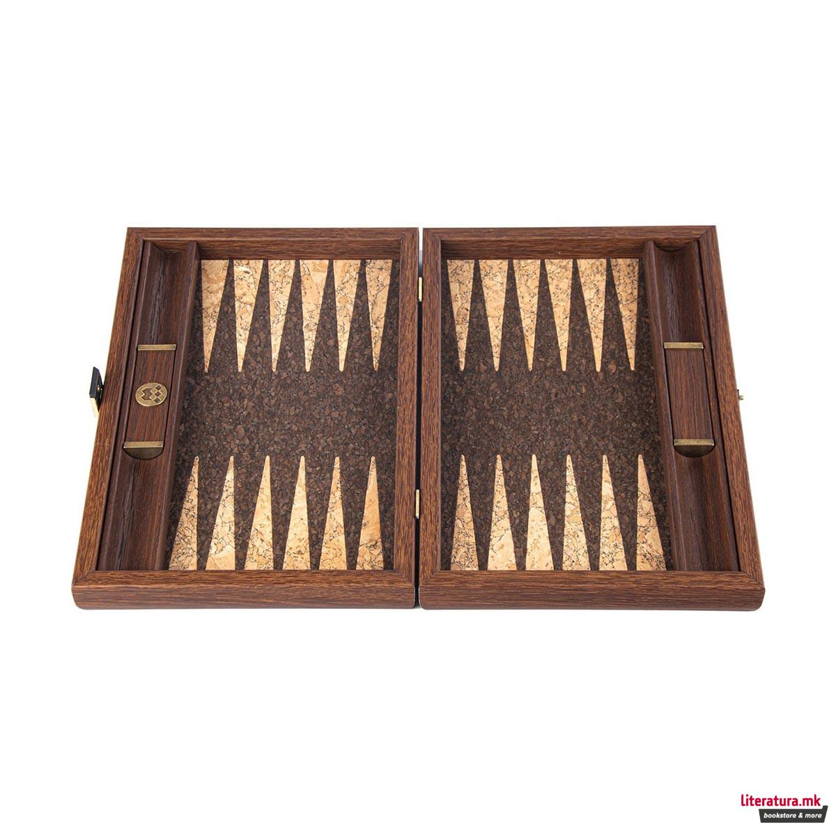 Сет за табла, Premium Handcrafted Natural Cork - Cube Design 