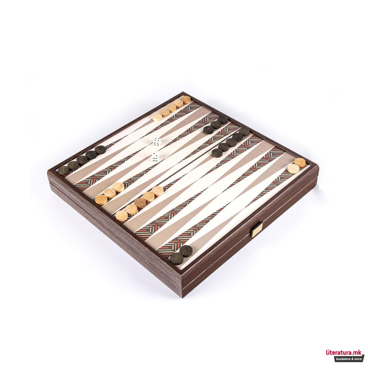 Сет игри 4 во 1, Vintage - Chess, Backgammon, Ludo & Snakes 