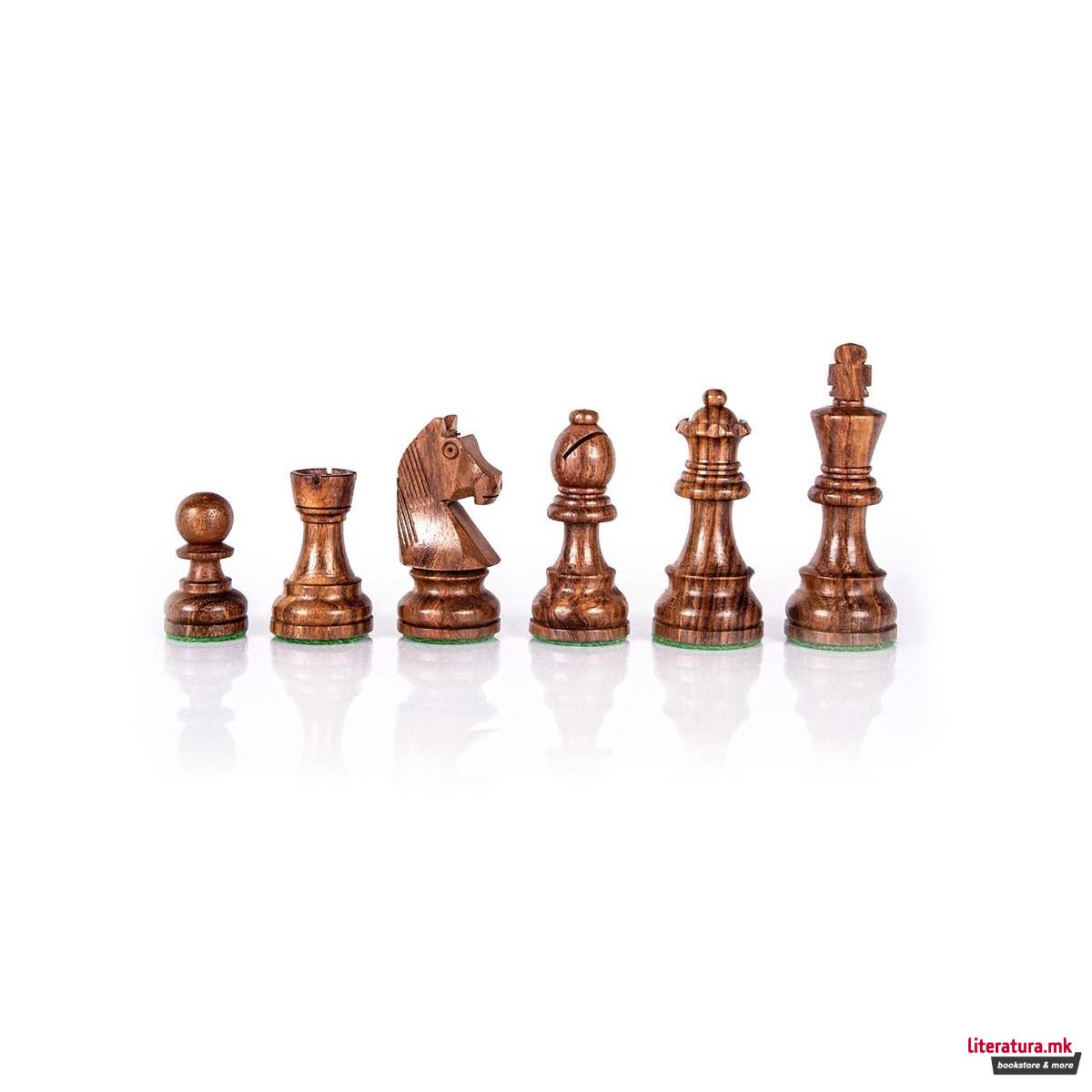 Фигури за шах, Staunton Wooden Chessmen, sredni, дрвени 