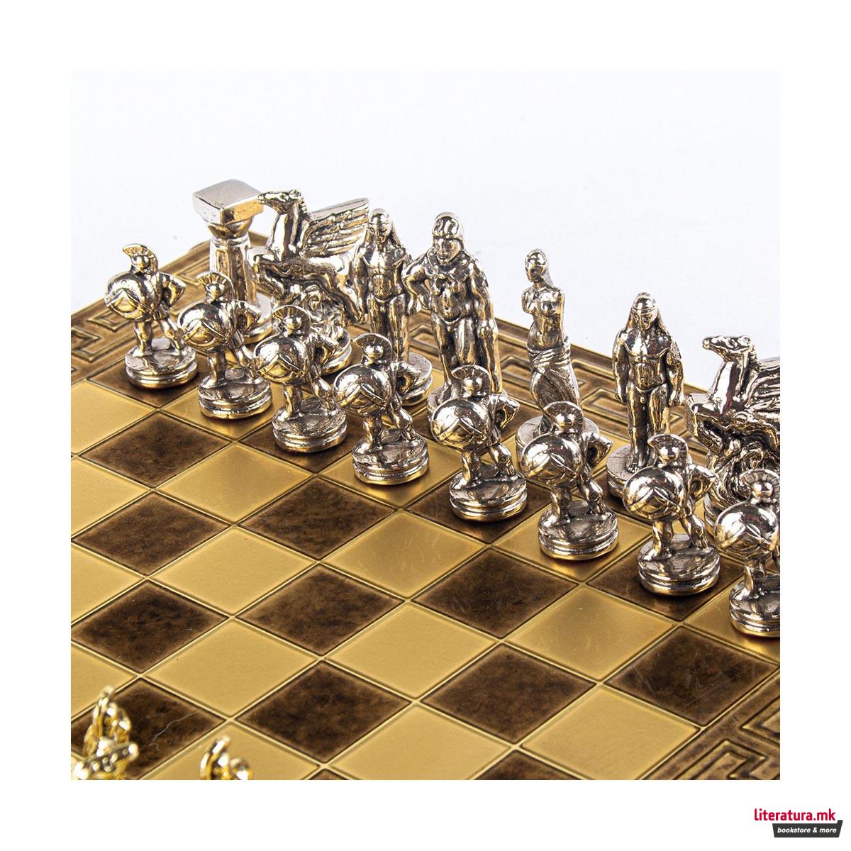 Сет за шах, Spartan Warrior Chess Set, мал, кафеав