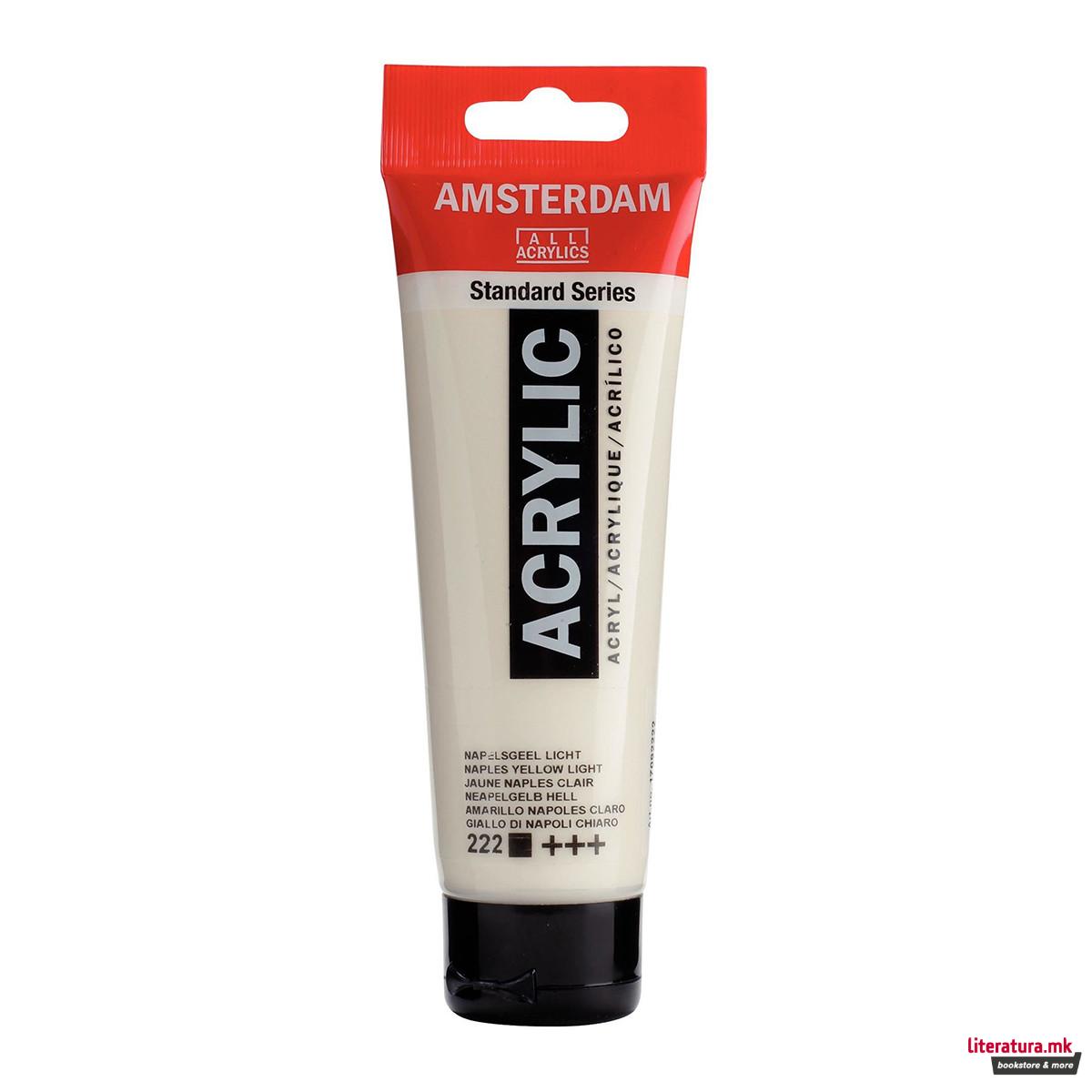 Акрилна боја, Amsterdam All Acrylics, Standard Series, 120 мл, naples yellow light 