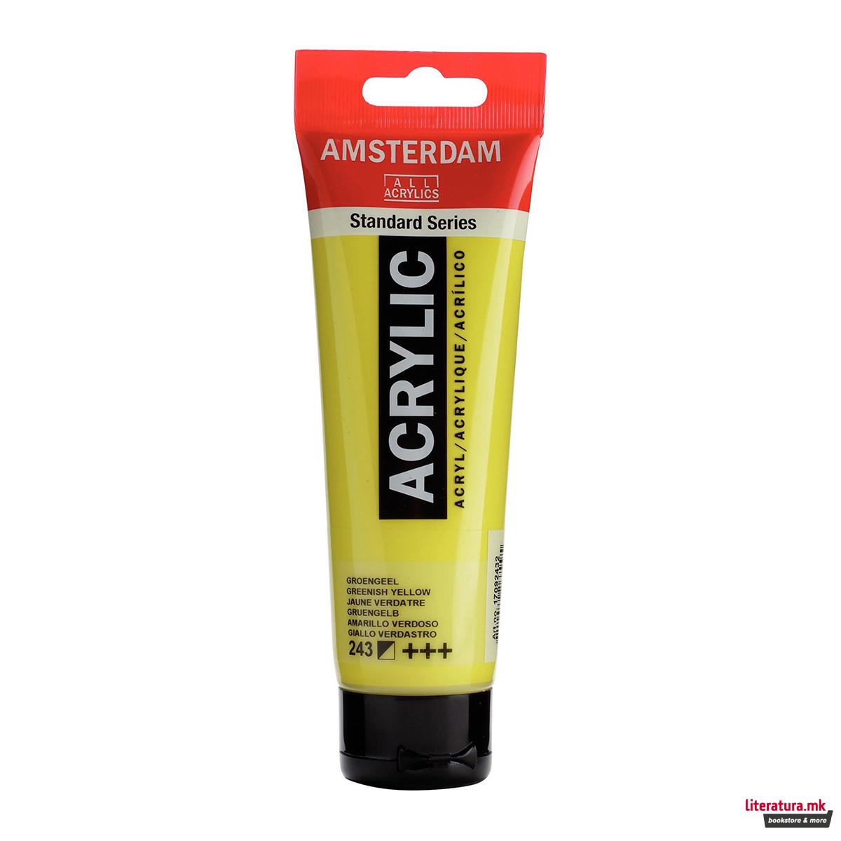 Акрилна боја, Amsterdam All Acrylics, Standard Series, 120 мл, greenish yellow 