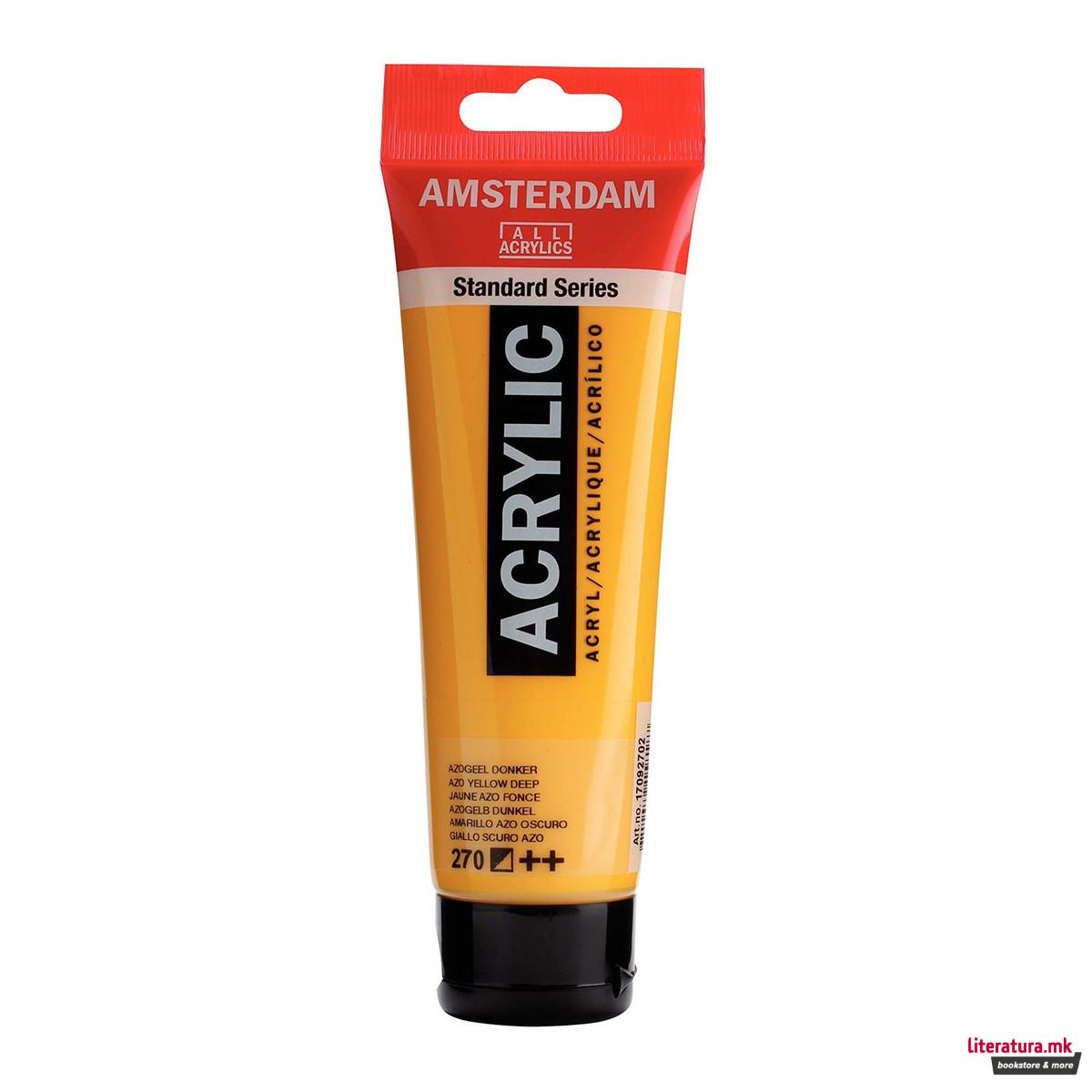 Акрилна боја, Amsterdam All Acrylics, Standard Series, 120 мл, azo yellow deep 