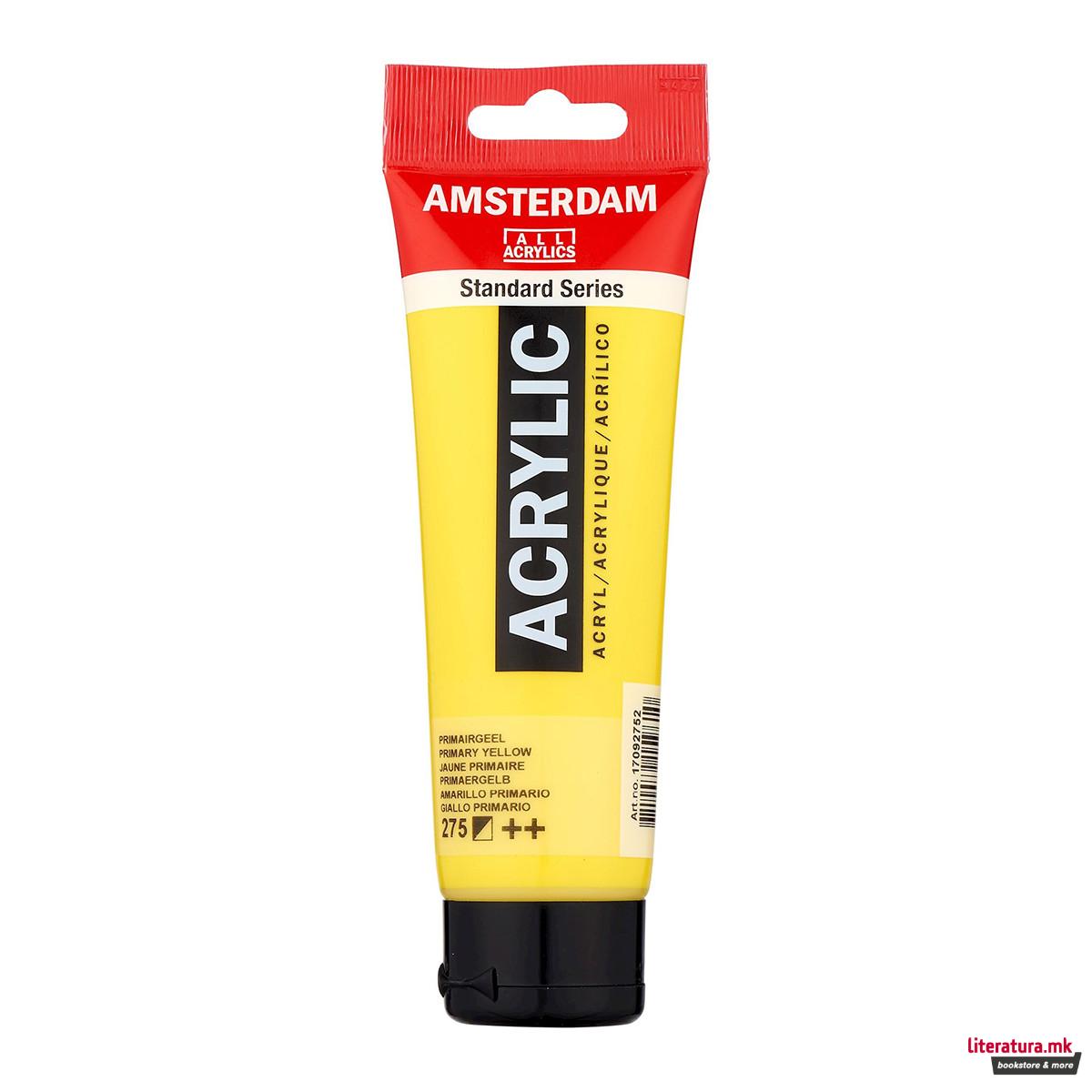 Акрилна боја, Amsterdam All Acrylics, Standard Series, 120 мл, primary yellow 