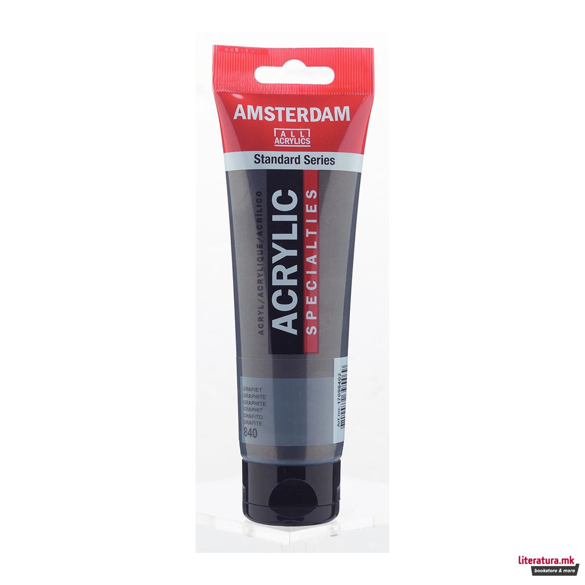 Акрилна боја, Amsterdam All Acrylics, Standard Series, 120 мл, graphite 