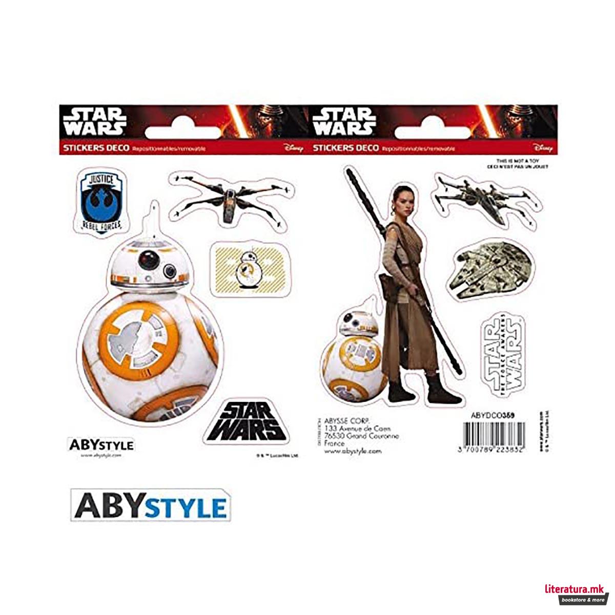 Сет стикери, Star Wars, BB8/Rey 