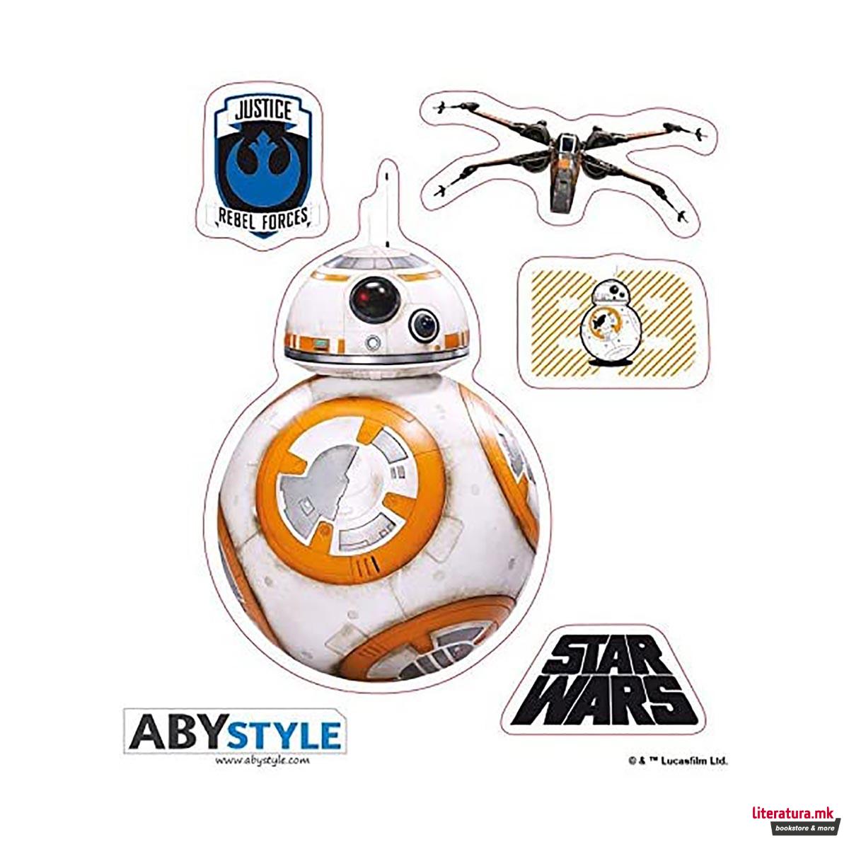 Сет стикери, Star Wars, BB8/Rey 